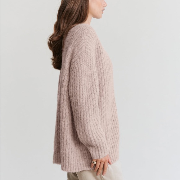Jenni Kayne Cocoon Sweater Taupe - Picture 3 of 9